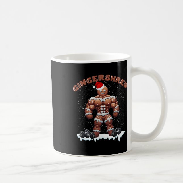 Caneca De Café Gingershred Funny Gingerbird Man Gym (Direita)