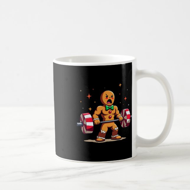 Caneca De Café Gingershred Funny Gingerbird Man Gym (Direita)