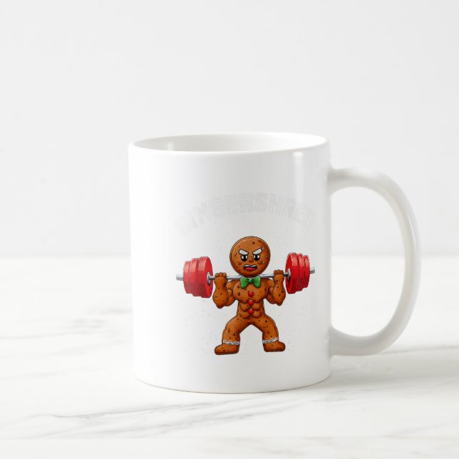 Caneca De Café Gingershred Funny Gingerbird Man Gym (Direita)
