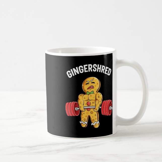 Caneca De Café Gingershred Funny Gingerbird Man Gym (Direita)