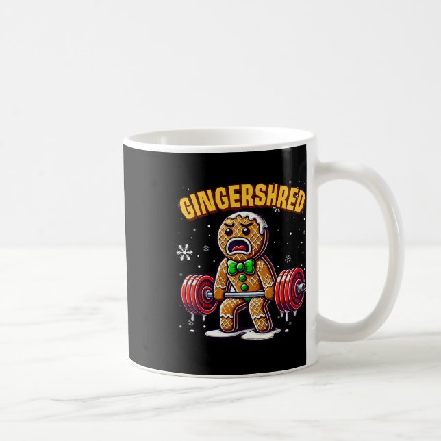 Caneca De Café Gingershred Funny Gingerbird Man Gym (Direita)