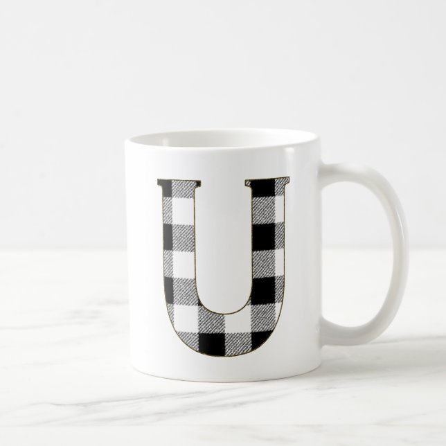 Caneca De Café Gingham Check U (Direita)