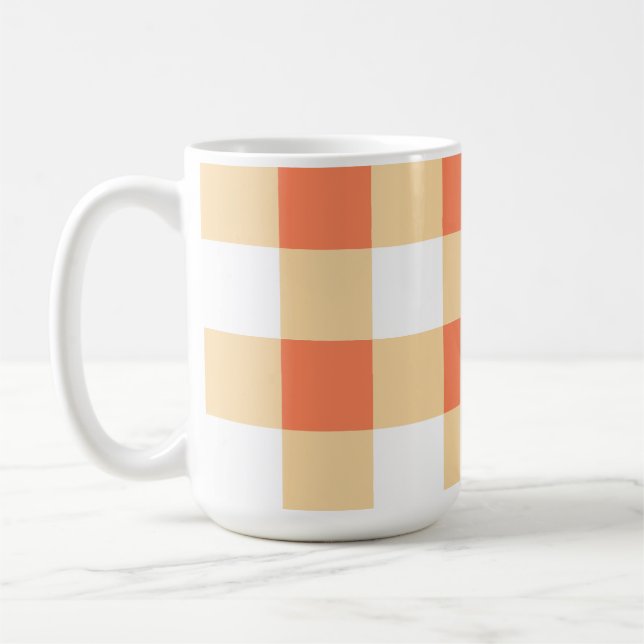 Caneca De Café Gingham Pattern (Esquerda)