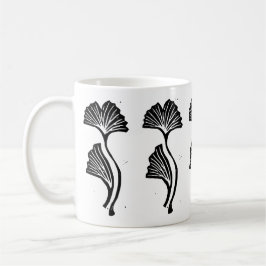 Caneca De Café Gingko Leaf Lino Impressão Mug