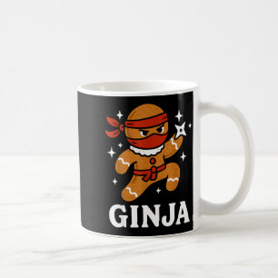 Caneca De Café Ginjas Gingerbread Ninja Biscoito de Natal Diverti