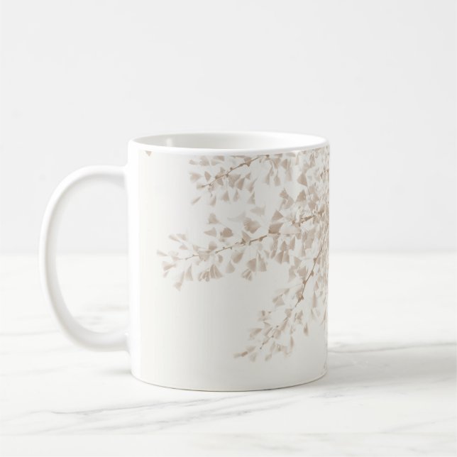 Caneca De Café Ginkgo deixa o sonho 6 #natureza #arte (Esquerda)