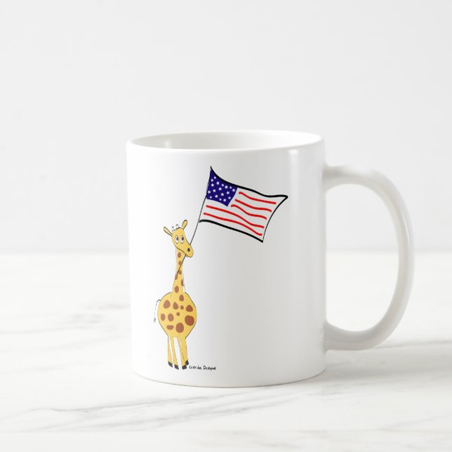 Caneca De Café Girafa Americana (Direita)