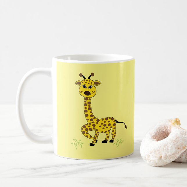 Caneca De Café Girafa Animal Fofo (Com Donut)