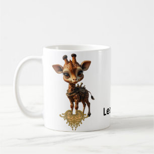 Caneca De Café Girafa bebê em desenho animado