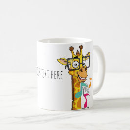 Caneca De Café girafa cantora fofa