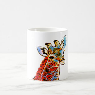 Caneca De Café Girafa colorida