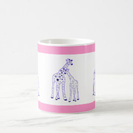 Caneca De Café girafa da mamã e do bebê