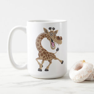 Caneca De Café Girafa de Riso Louco