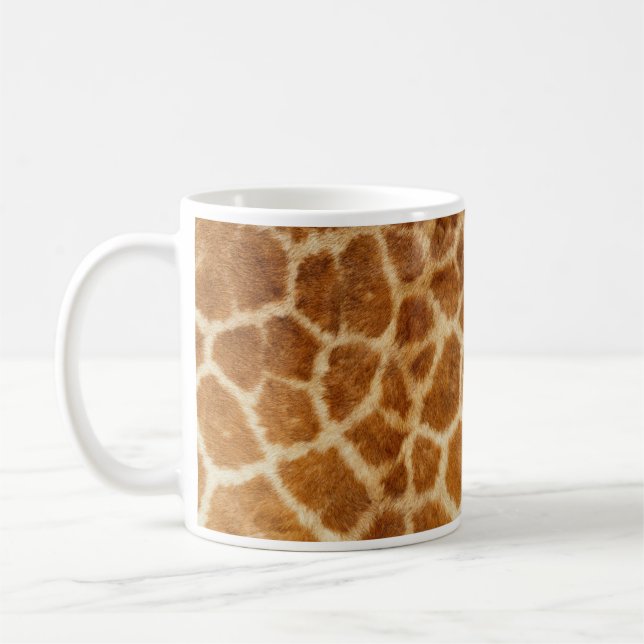 Caneca De Café Girafa Fechar, Pele, Cabelo, Pontos (Esquerda)