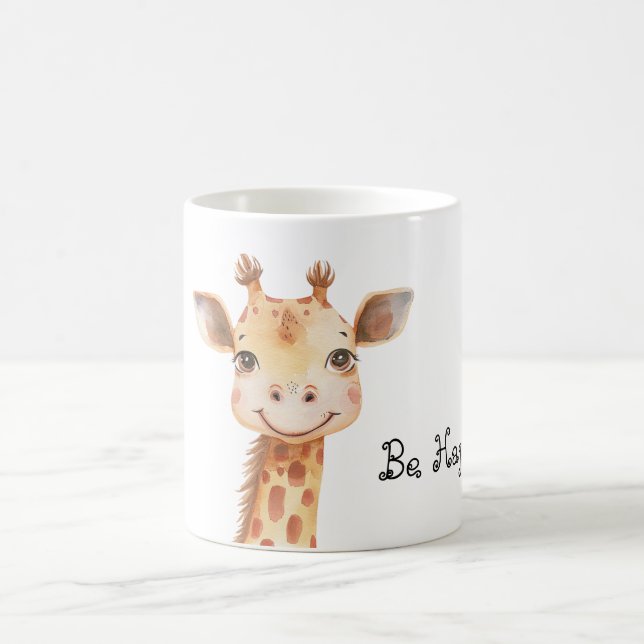 Caneca De Café Girafa Feliz (Centro)
