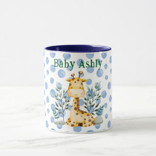 Caneca de Café Girafa Laranja com Nome da Beleza M