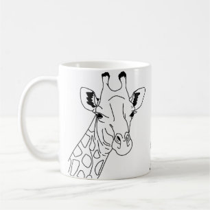 Caneca De Café Girafa Minimalista