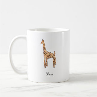 Caneca De Café Girafa Mug Personalizada