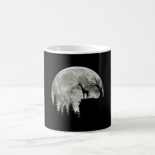 Caneca De Café Girafa No Halloween Da Lua De Montanha
