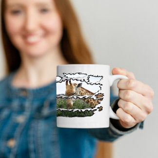 Caneca De Café Girafa Thorn da Vida Selvagem com Ripos