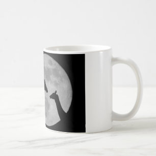 Caneca De Café Girafas Na Noite De Fullmoon