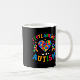 Caneca De Café Giraffe Conscientização sobre Autismo Eu Amo Algué