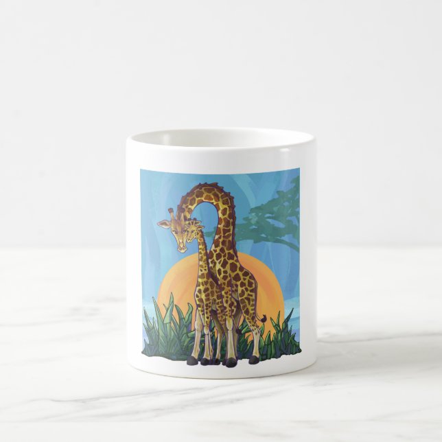 Caneca De Café Giraffe Mama e Bebê (Centro)