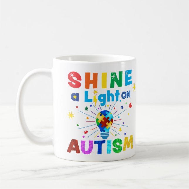 Caneca De Café GIRAR uma Luz no AUTISM (Esquerda)