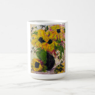 Caneca de café girassóis