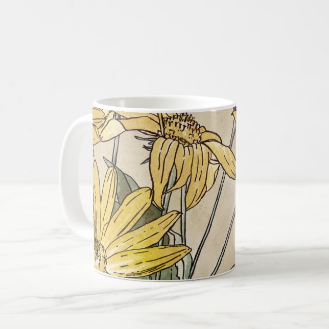 Caneca De Café Girassóis (Frente Esquerda)