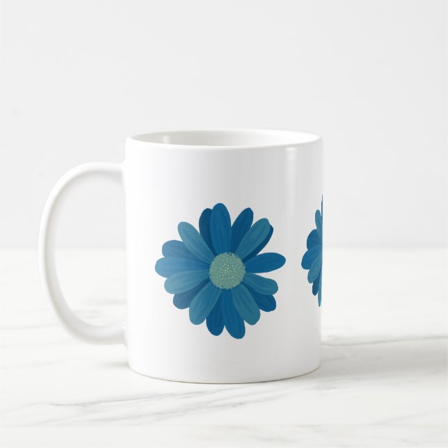 Caneca De Café Girassóis azuis (Esquerda)