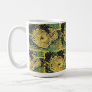 Caneca De Café Girassóis de Van Gogh - Arte Floral Amarelo Brilha