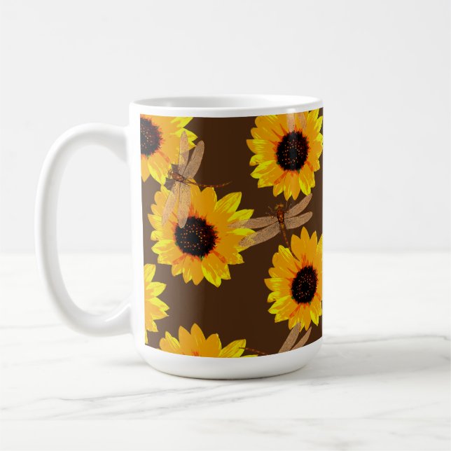 Caneca De Café Girassóis E Dragas, (Esquerda)