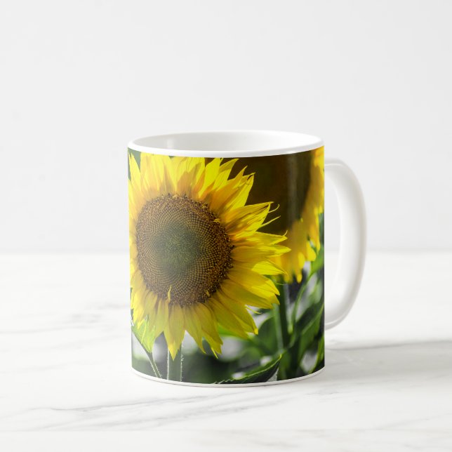 Caneca de Café - Girassóis em Flor (Frente Esquerda)