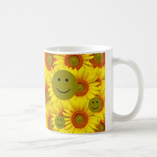 Caneca De Café Girassóis Face Mug (Direita)