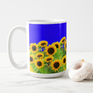 Caneca De Café Girassóis - Liberdade Ucrânia Paz Bandeira Ucran