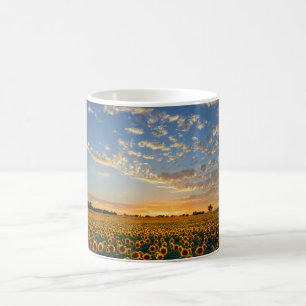 Caneca De Café Girassóis no Sunset