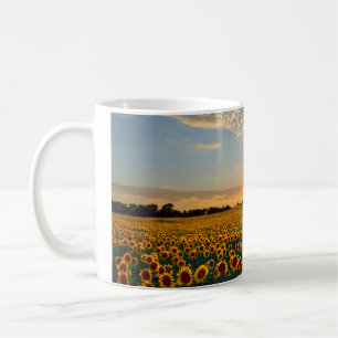 Caneca De Café Girassóis no Sunset