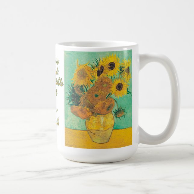 Caneca De Café Girassóis, por Vincent van Gogh 15oz Mug (Direita)