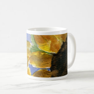 Caneca De Café Girassol 01 Pintura De Mug Watercolor