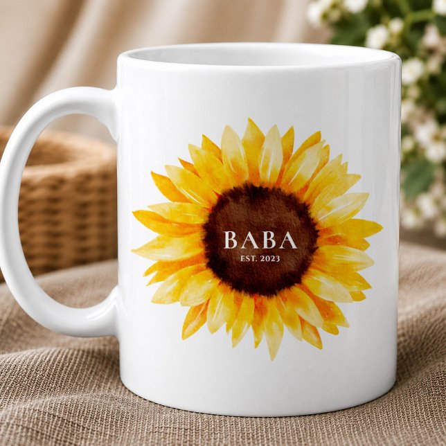 Caneca De Café Girassol Baba (Criador carregado)