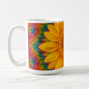 Caneca De Café Girassol Caleidoscópio