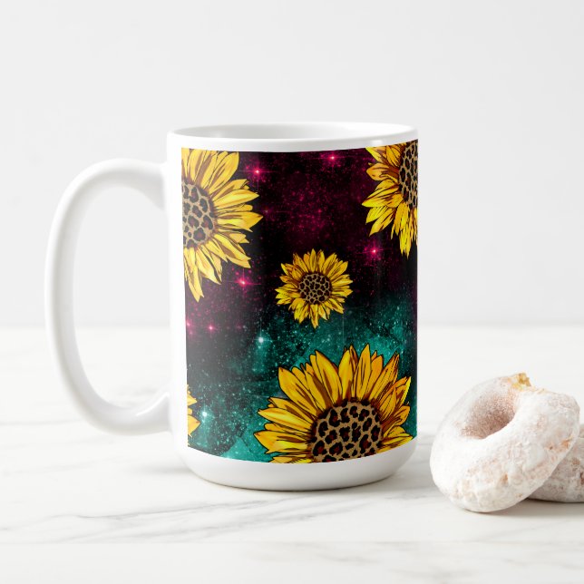 Caneca De Café Girassol Celestial (Com Donut)