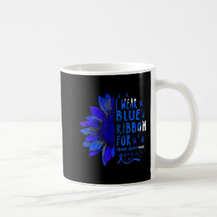 Caneca De Café Girassol Eu Visto Fita Azul para Sensibilização At