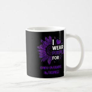 Caneca De Café Girassol I Veste Sobredosagem Opióide Roxo da Fita