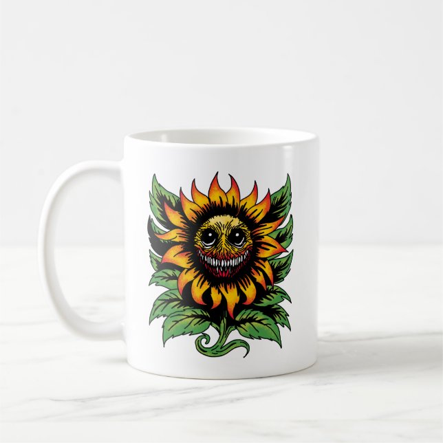 Caneca De Café Girassol Sinistro (Esquerda)