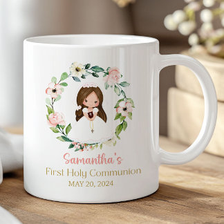 Caneca De Café Girl First Holy Communion Favor Keepsake Religious