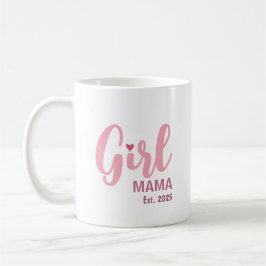 Caneca De Café Girl Mama Est. Personalized Gift