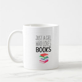 Caneca De Café Girl Who Loves Books