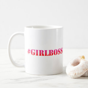 Caneca De Café #GirlBoss - Citação Divertida de Girlpower